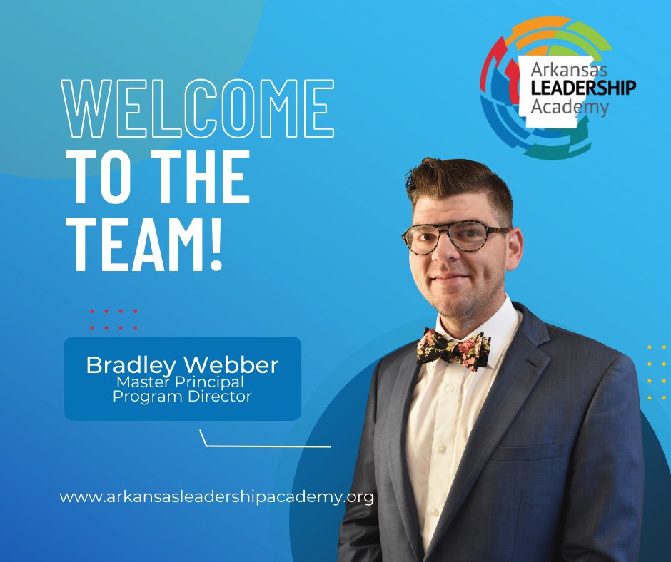 ArkansasLeader1's tweet photo. We are so excited to announce Bradley Webber will be joining our team as the new Master Principal Program Director! The application window for the 2022-2023 Master Principal Program cohort is still open. Learn more at https://t.co/LtgM947HO4. #masterprincipal #edleadership #ala https://t.co/xSSR9Tkz2Z