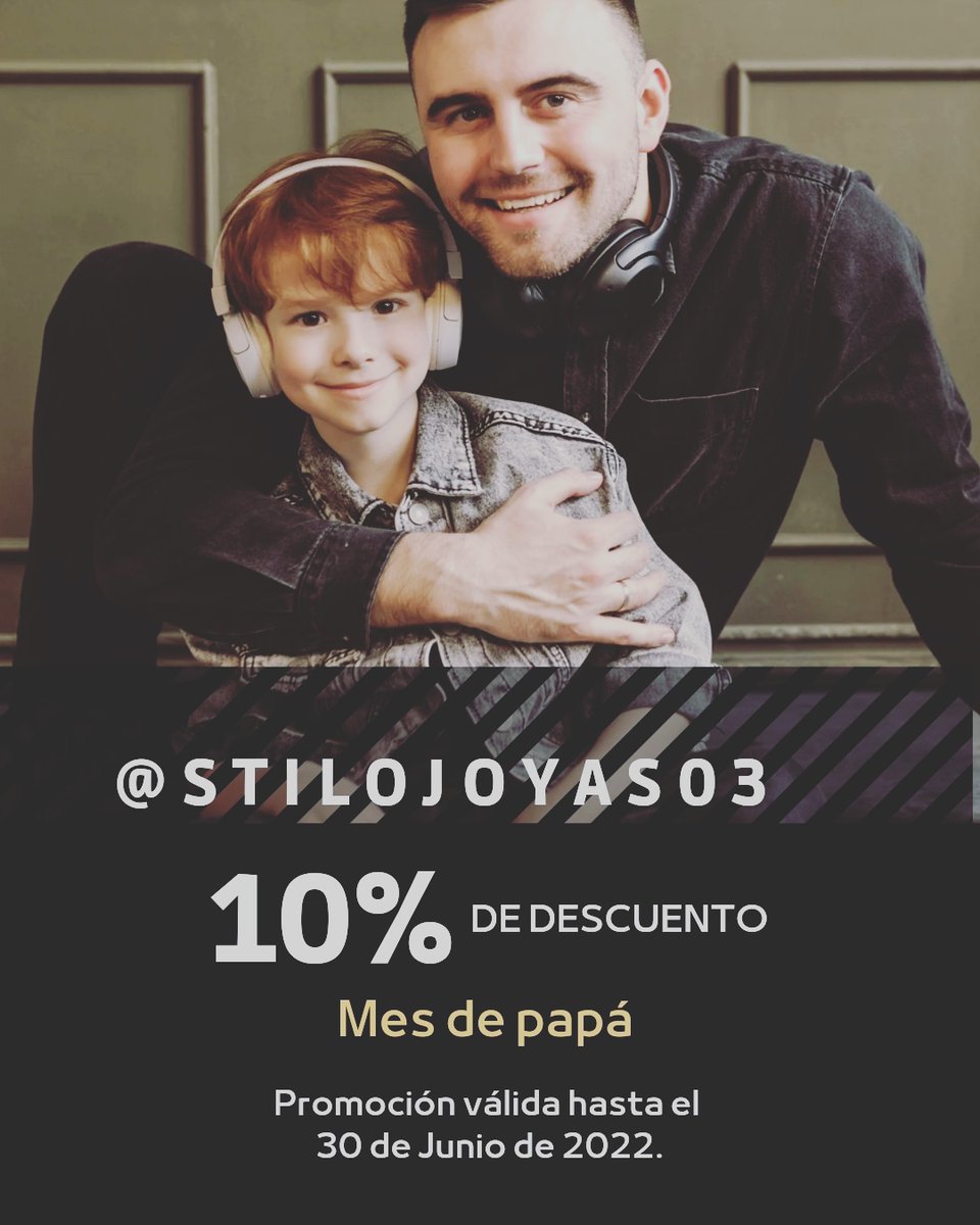 stilojoyas03's tweet photo. MES DEL PADRE 

MES DE DESCUENTO 

#FF14 #diadelpadre https://t.co/IQxEYOQvKR