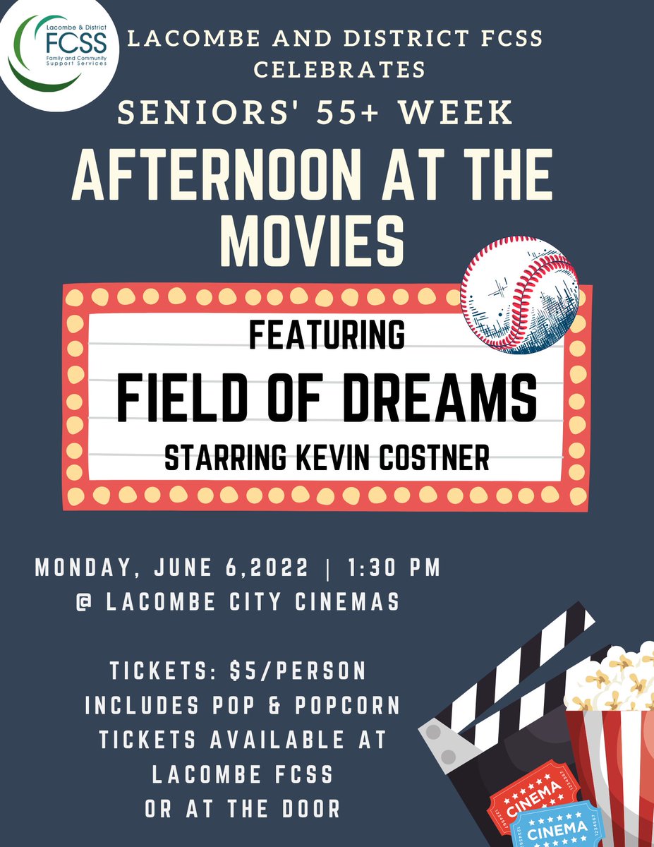 Join us TODAY for an afternoon at the movies in celebration of Seniors Week!