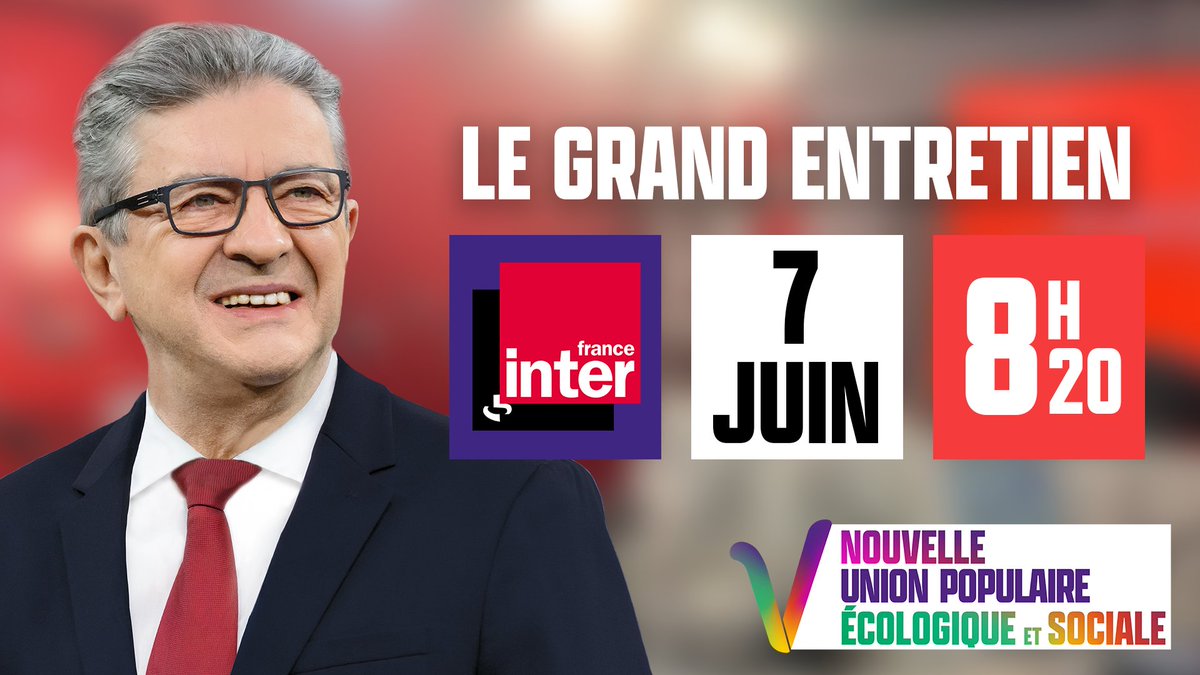 🔴 Ce mardi 7 juin, rendez-vous à 8h20 sur France Inter pour #le79Inter.