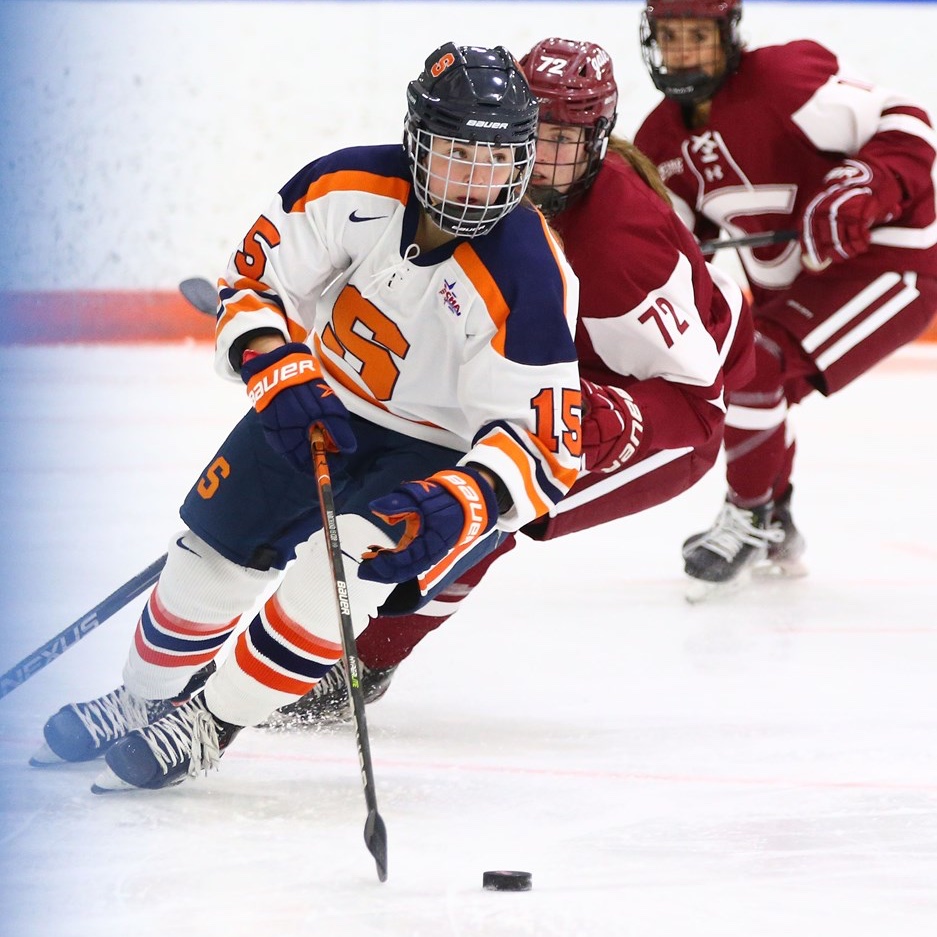 CHAWomensHockey's tweet photo. Freshman Sarah Marchand earned CHA All-Rookie honors in 21-22 and ranked among the NCAA's freshman leaders in goals, assists and points for @CuseIce.
#CHA20 | #ReturningStars https://t.co/V52c5MORN8