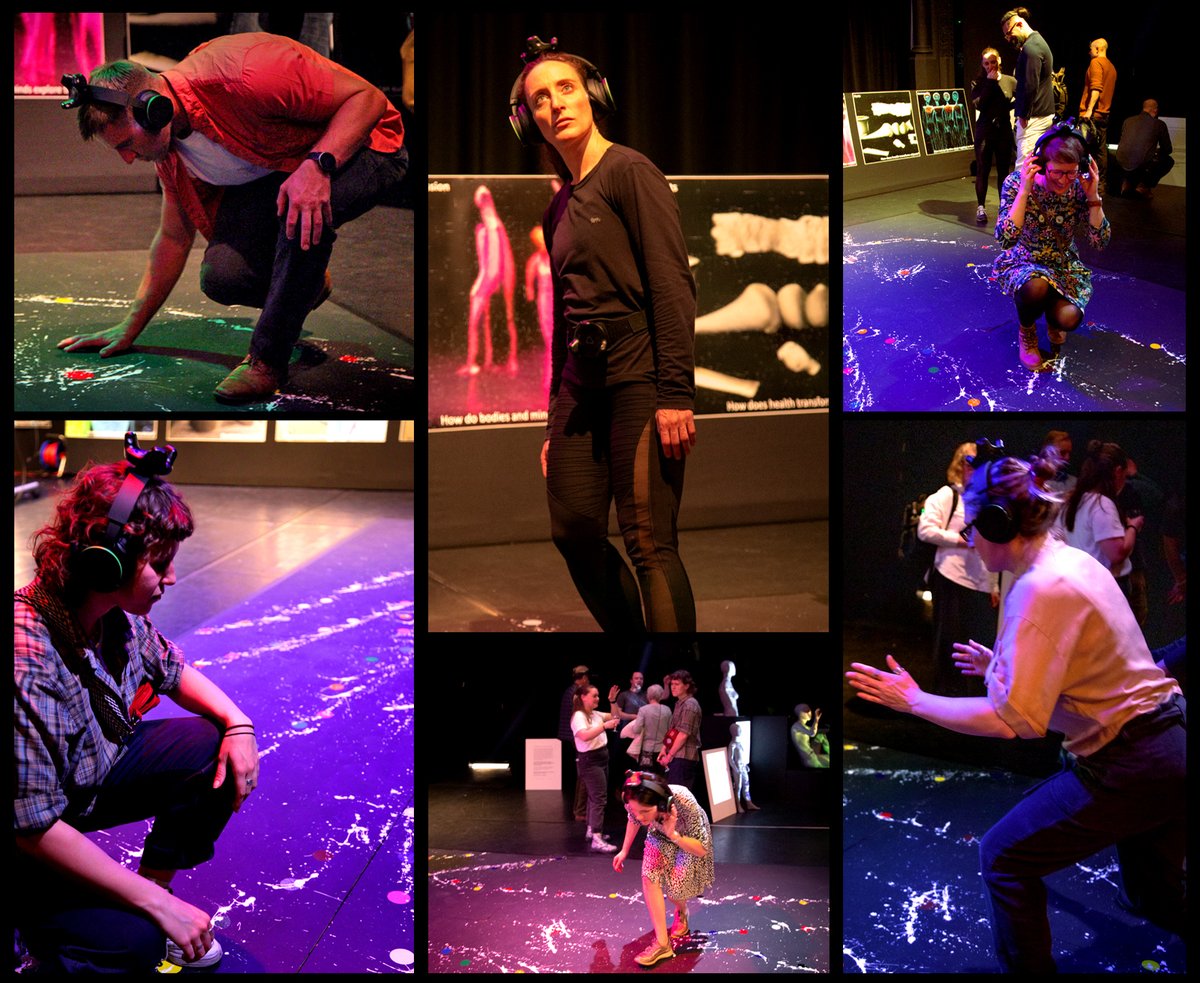 It was so rewarding to see such playful, thoughtful and animated interactions with the audio installation I co-created with <a href="/englandrp/">Richard England</a> for the launch of @LBObjects. Visitors explored spatialised audio recordings of the human body through their movement across an abstract artwork.