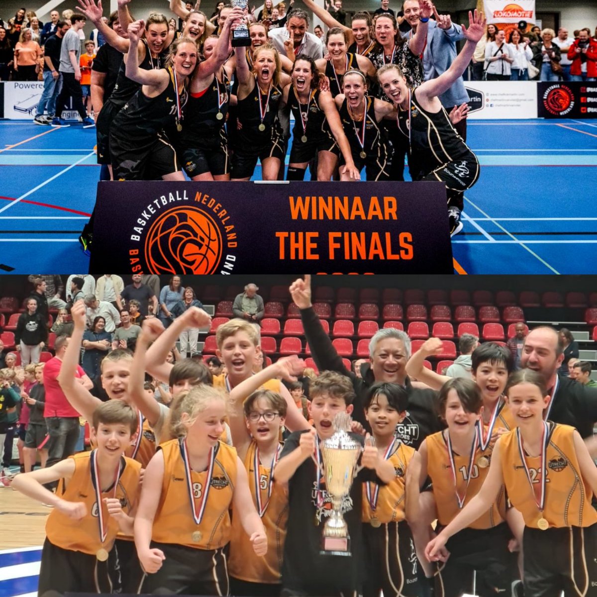 Op deze mooie Pinksterdag veroverden maar liefst twee Cangeroesteams het #kampioenschap!
🏆 
U12-1 in de 2e divisie en Dames 3 in de 1e divisie. Gefeliciteerd toppers! 
Jullie clubgenoten zijn supertrots! 
🧡🦘🏀
#basketball