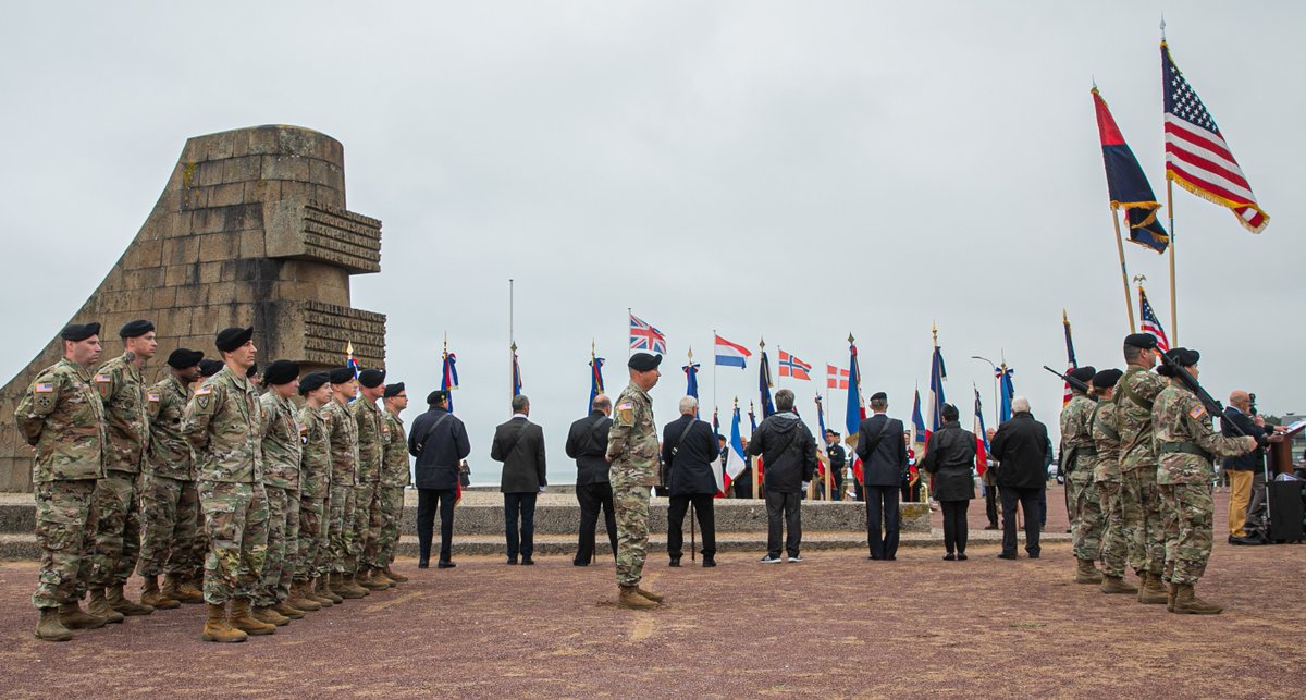U.S. Army Europe and Africa (@usarmyeuraf) on Twitter photo Commemorating #DDay 78, French Veterans & <a href="/USArmy/">U.S. Army</a> #Soldiers participate in a 1st ID Signal Monument Ceremony at St. Laurent Sur Mer, France. The ceremony honors the Soldiers from the <a href="/29thID/">29th Inf. Div.</a> & <a href="/FightingFirst/">1st Infantry Division</a> who landed at Omaha Beach on D-Day, June 6, 1944.
#StrongerTogether Commemorating #DDay 78, French Veterans & <a href="/USArmy/">U.S. Army</a> #Soldiers participate in a 1st ID Signal Monument Ceremony at St. Laurent Sur Mer, France. The ceremony honors the Soldiers from the <a href="/29thID/">29th Inf. Div.</a> & <a href="/FightingFirst/">1st Infantry Division</a> who landed at Omaha Beach on D-Day, June 6, 1944.
#StrongerTogether