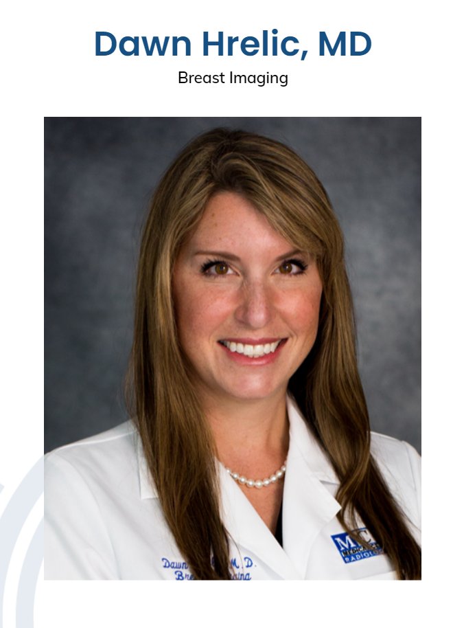 Meet MCR Breast Imaging Radiologist Dawn Hrelic, MD. mcrrads.com/dawn-hrelic-md… #MeetOurTeam #MedicalCenterRadiologists #breastimager #breastradiology #radiology