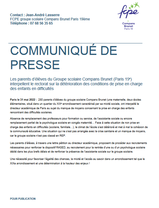 UL19_FCPE75's tweet photo. 🚨détérioration des conditions de prise en charge des enfants en difficulté
Plus de 280 parents demandent des #rased complets, avec des heures d'intervention correspondant aux besoins. #psycologue #assistantsocial.
Pour que l'égalité des chances soit une réalité !
@ComBru_Fcpe https://t.co/qN7nSg6yfH