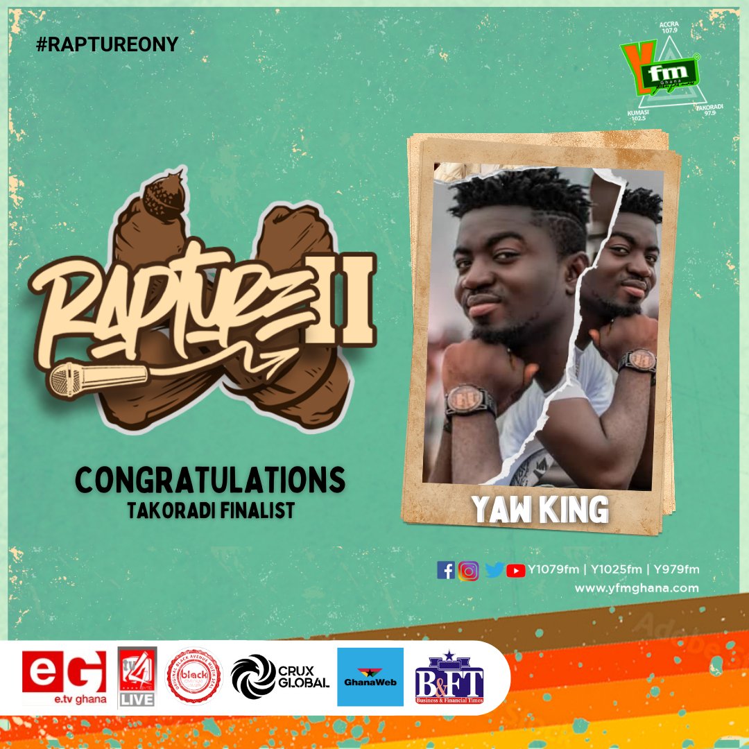 Y1079FM's tweet photo. “RAPTURE II” 
Would you swipe right for @Yawkingm ? 
🎖 FINALIST 🚧>TAKORADI 🎙
@Y979FM
#RaptureOnY 
⚡️ BATTLE STAGE ⚡️ 
(@bftghana @WeRepBAM @TheGhanaWeb @CruxGlobal @official4SYTETV @etv_ghana) https://t.co/Mp9SgJqBed