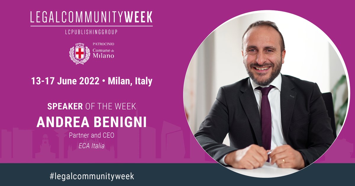 LCWeek's tweet image. June 14 | 09:15 – 13:00 | Hotel Principe di Savoia, Piazza della Repubblica 17, Milan

Andrea Benigni, Partner and CEO of ECA ITALIA, speaker at the Week’s Conference: “Corporate counsel and tax directors facing international tax trends”.
#legalcommunityweek