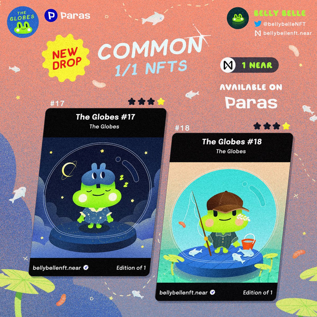 🔥2 Common Drops🔥#17-18
on <a href="/ParasHQ/">Paras 🟩🟧</a> 
9PM (GMT+7), Tue 7 June
.
1/1 NFT
1 N
Rarity: ⭐️ Common
🐸💤 paras.id/token/x.paras.…
🪣🐟 paras.id/token/x.paras.…
.
#NFTs #NFTCommunity #Paras #ParasNFT #NFTThailand #NFTThaiArtist #NFTThaicommunity #ThaiNFT
