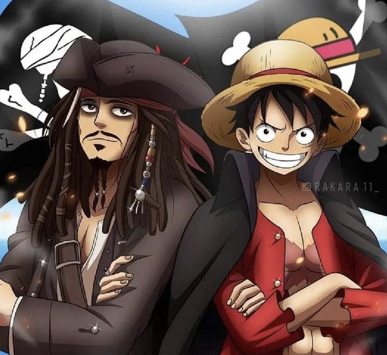 HunterNarutoo's tweet photo. Les deux vrais roi des pirates réuni https://t.co/ScK5nZH4Do