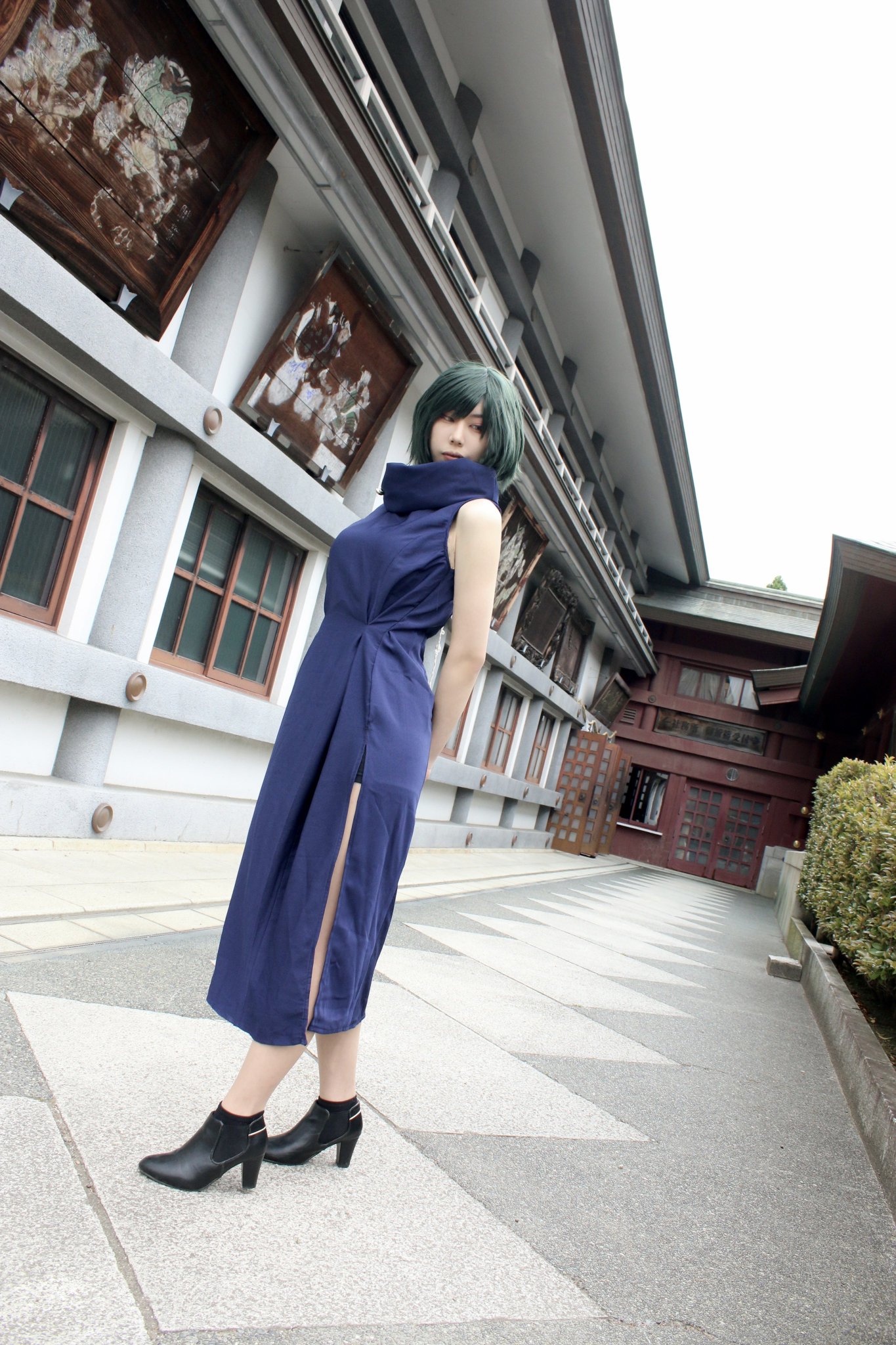 青空COS]コスプレ衣装 緑仙 コスプレ 衣装 七次元生徒会
