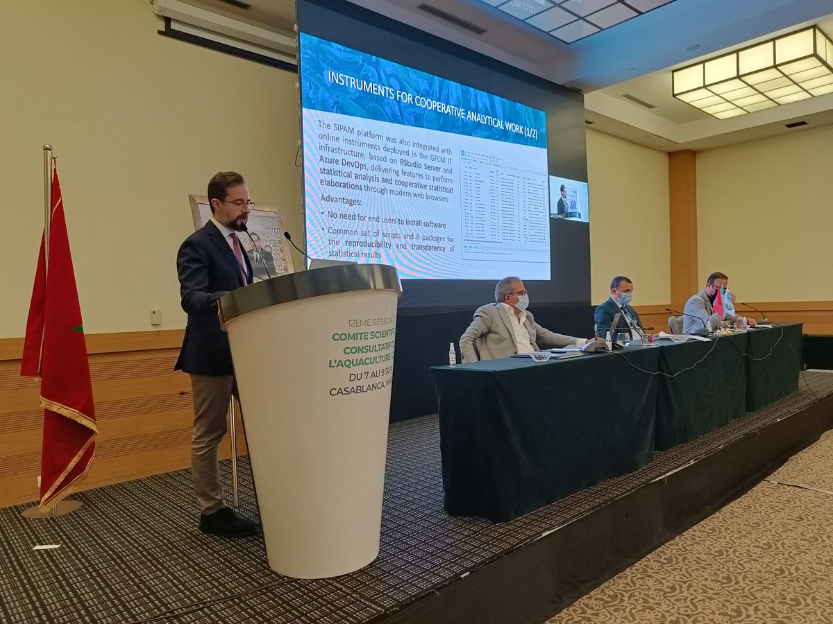 UN_FAO_GFCM's tweet photo. The #GFCM #Aquaculture team arrived in #Casablanca for the 12th session of the #GFCM_CAQ where 2⃣0⃣ countries will be participating❗

📌Today we start with a workshop on Market Data collection, discussing the need for a market-driven sector that puts the consumer at its center🇲🇦 https://t.co/NKBCUp0INk