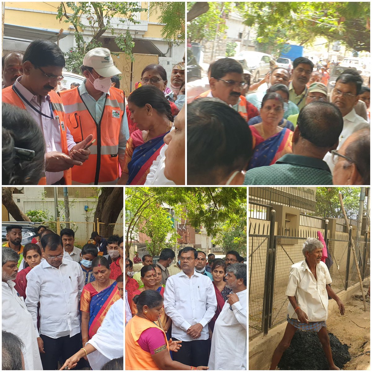 As part of Pattana pragathi prog , ZC SDZ alongwith Hon MLA Amberpet AC, Hon.Corpr Kachiguda  visited Barkatpura area  n interacted with RWA members and also visited all bye lanes. Monitored garbage lifting,  debris, green waste lifting etc.  <a href="/GHMCOnline/">GHMC</a> @KTRTRS <a href="/CommissionrGHMC/">Commissioner GHMC</a>