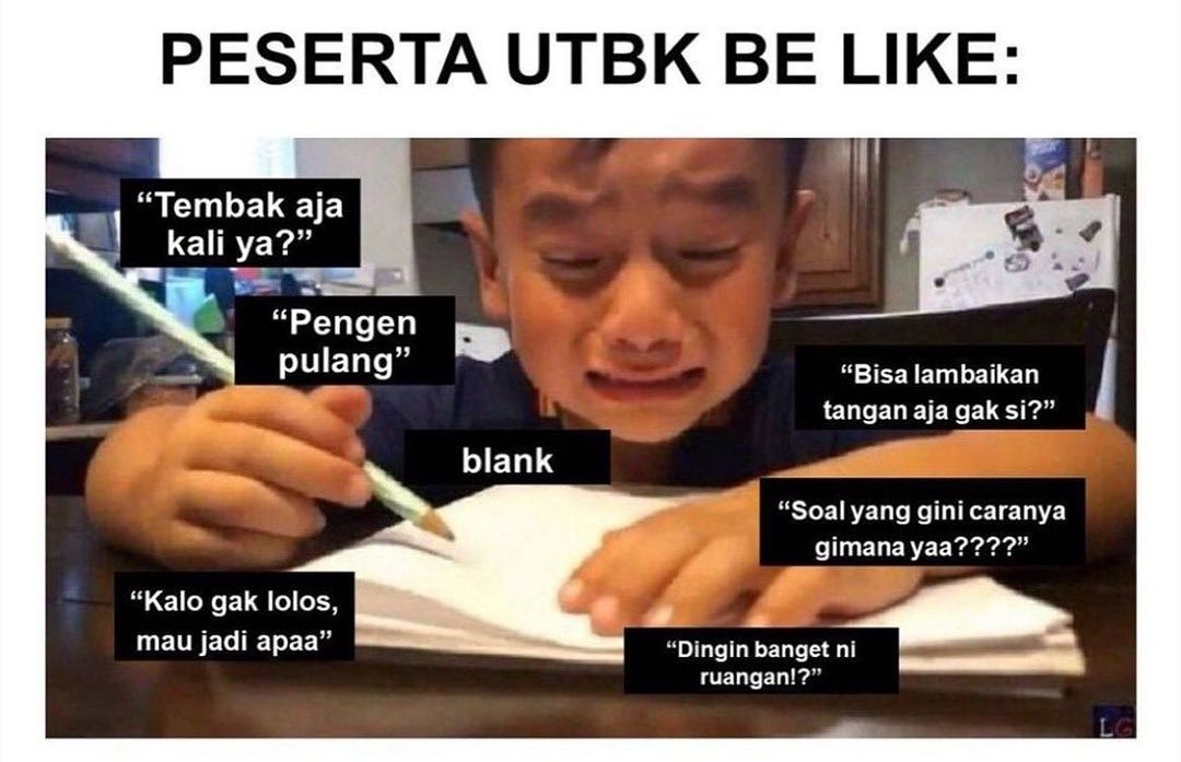 sbmptnfess's tweet photo. ptn! siapa kemarin pas tka begini ? coba tunjuk tangan https://t.co/FPWtUMJ6ao