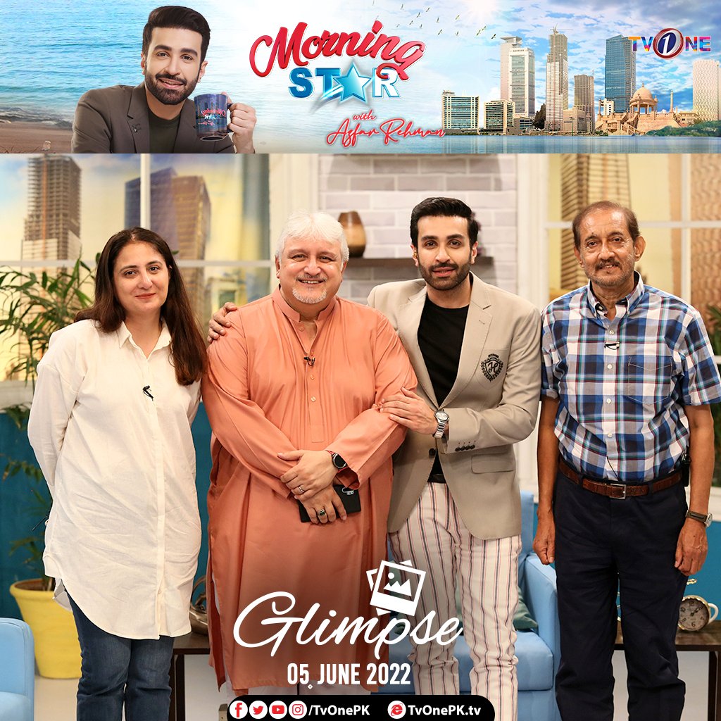 TVOnePk's tweet photo. Glimpse from yesterday's "Morning Star" with "Azfar" celebrating ''World Environment Day''

#MSTvOne #MorningStarWithAzfar #MorningStar #TVOnePK #RiseandSmile #Azfar #chefmuneeza #environmentday #worldenvironmentday #worldenvironmentday2022 https://t.co/Nu146hrlYq