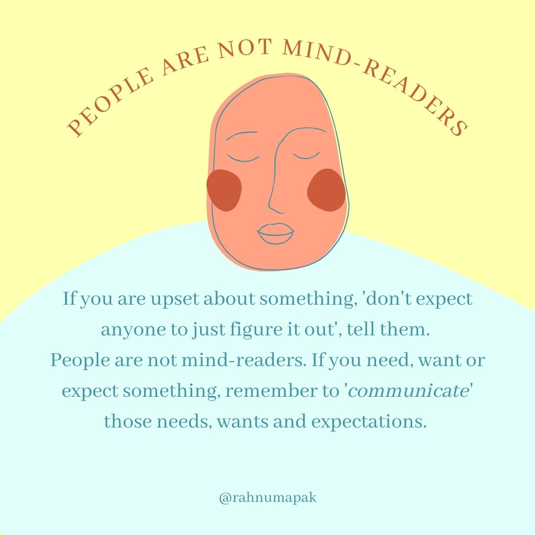 rahnumapak's tweet photo. People are not mind-readers. Clear communication is important, regardless of how close you are.
#rahnumapak #findyourpath #fridayfeels #pakistanitherapist https://t.co/2EViY4xYIE