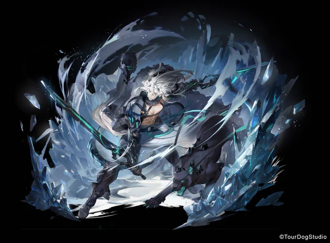 #白夜極光 
今回のバートン・鋭刃のイラスト担当させていただきました🥰 