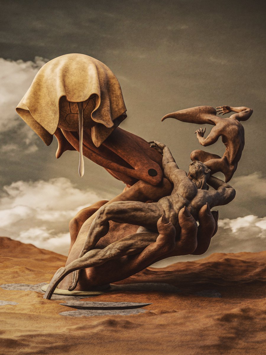 Beautiful art created by <a href="/chowzuh/">Chewy Stoll</a> 

Chewy Stoll is a 3D artist based in Washington who focuses on distorted human form and surreal landscapes. His work serves as a healing mechanism for past trauma and as a visual diary.
#NFTCommunity #NFTartists