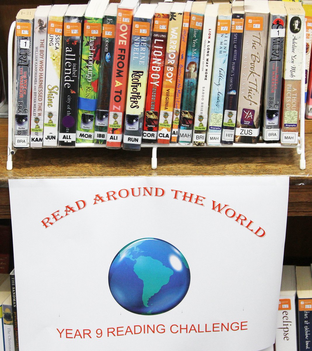 AldenhamLibrary's tweet image. New Year 9 Reading Challenge in The Library: Read Around The World