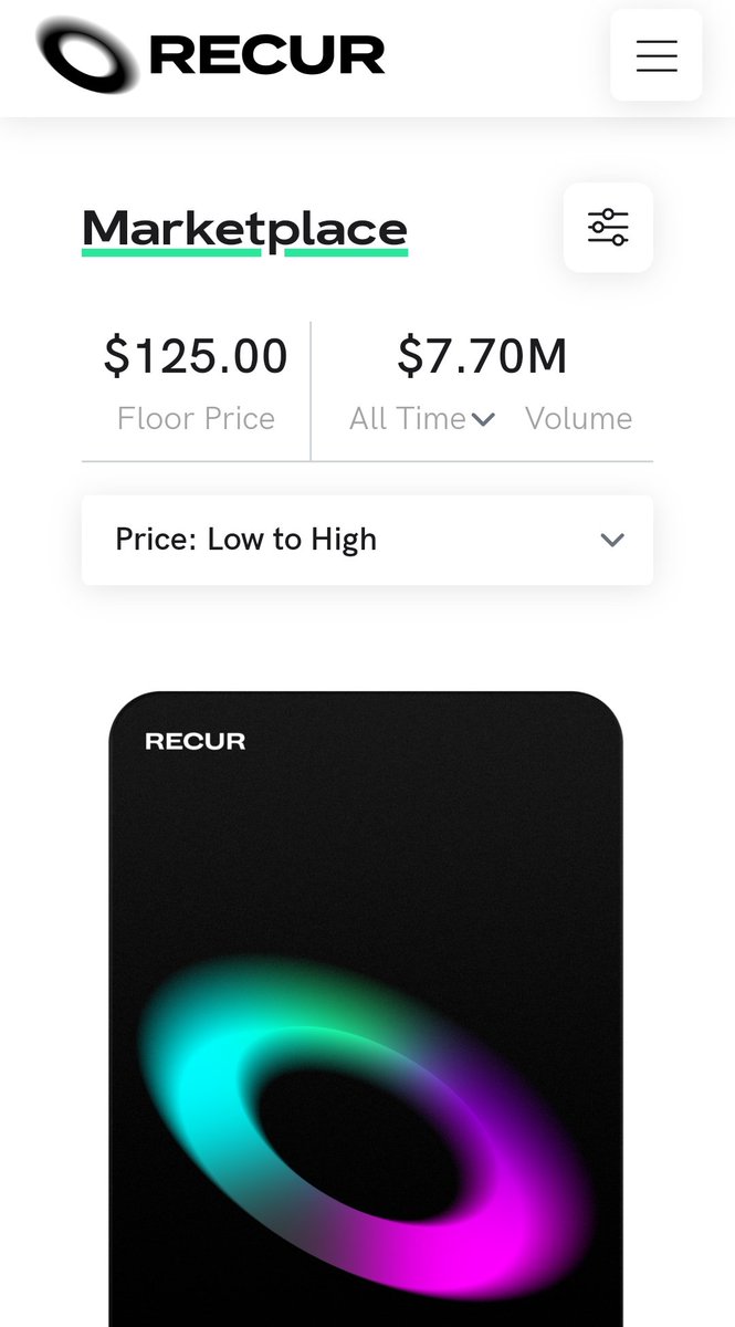 RecurFans's tweet photo. 🎯Analysis @RecurFans : 06/06/2022

💸Floor Price : 125💲
📈Volume : 7,7 M 💸
🎯Market Cap : 70 M💲

Get your #recur pass now  
@RecurForever Marketplace is here 
https://t.co/OWBL2b9kAN

#nfts #nftart #NFTCommunity #NFTCommumity #recur #recurfans  #veve #ECOmi #vevefam #NFTs https://t.co/jAsLPaLNsd