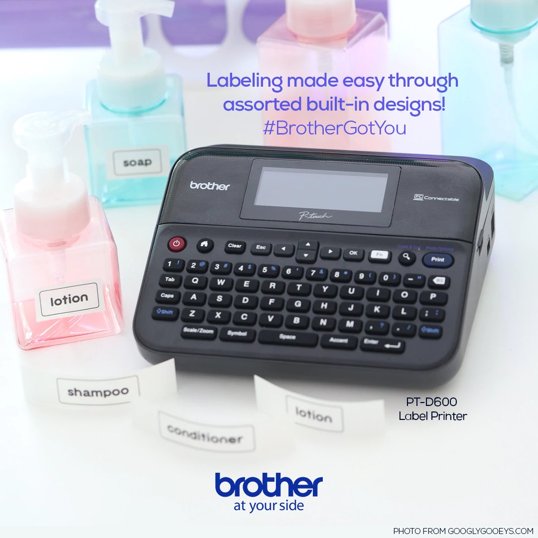 Make shopping for bath essentials easier for your customers with unique, eye-catching labels. #BrotherGotYou with the PT-D600 for fun, customizable price tags.