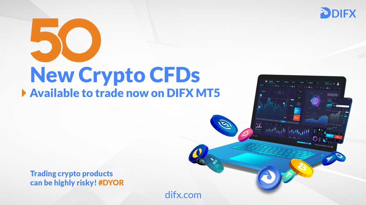 DIFX_io's tweet photo. #DIFX is pleased to announce the addition of 50 new #crypto CFDs to our custom MT5 platform. Read the following article to find out more 👉https://t.co/6VNwSt78wZ
Trading crypto products can be highly risky! #DYOR
#CFD #MT5 #trade #DIFX #Endlesspossibilities #CFDtrader https://t.co/8ZKRT1QM1Z