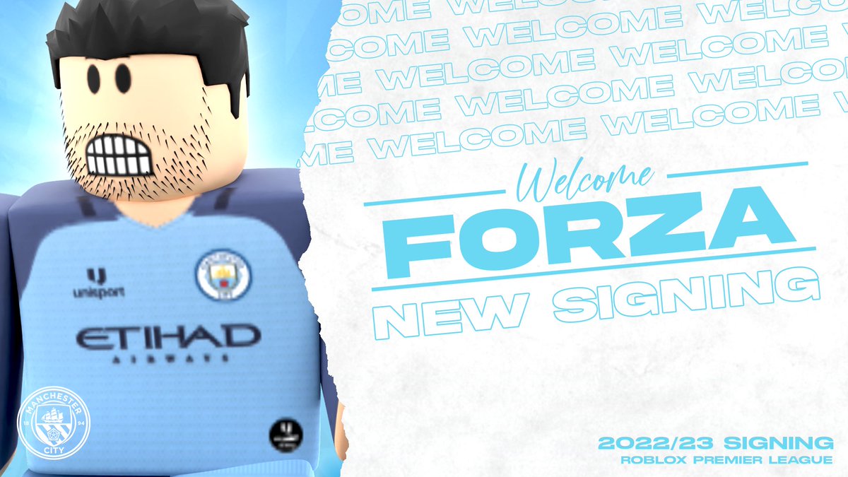 RPLManCity's tweet photo. NEW SIGNING | FORZA

We are excited to announce the newest signing to the club, Forza! He will join us for Season 4 in the Roblox Premier League!

#RPLS4
#ThisIsOurCity

@RBX_RPL | @RPLManCity https://t.co/MvCXH7N4qm