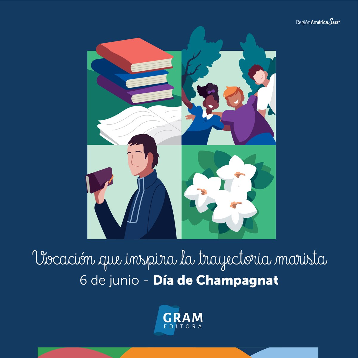 GRAMEDITORA's tweet photo. Hoy, 6 de junio, los maristas del mundo celebramos el Día de San Marcelino Champagnat, fundador del Instituto Marista.

#diadechampagnat #miramosalfuturoconesperanza #MaristasDeChampagnat https://t.co/kTge2fkNC8