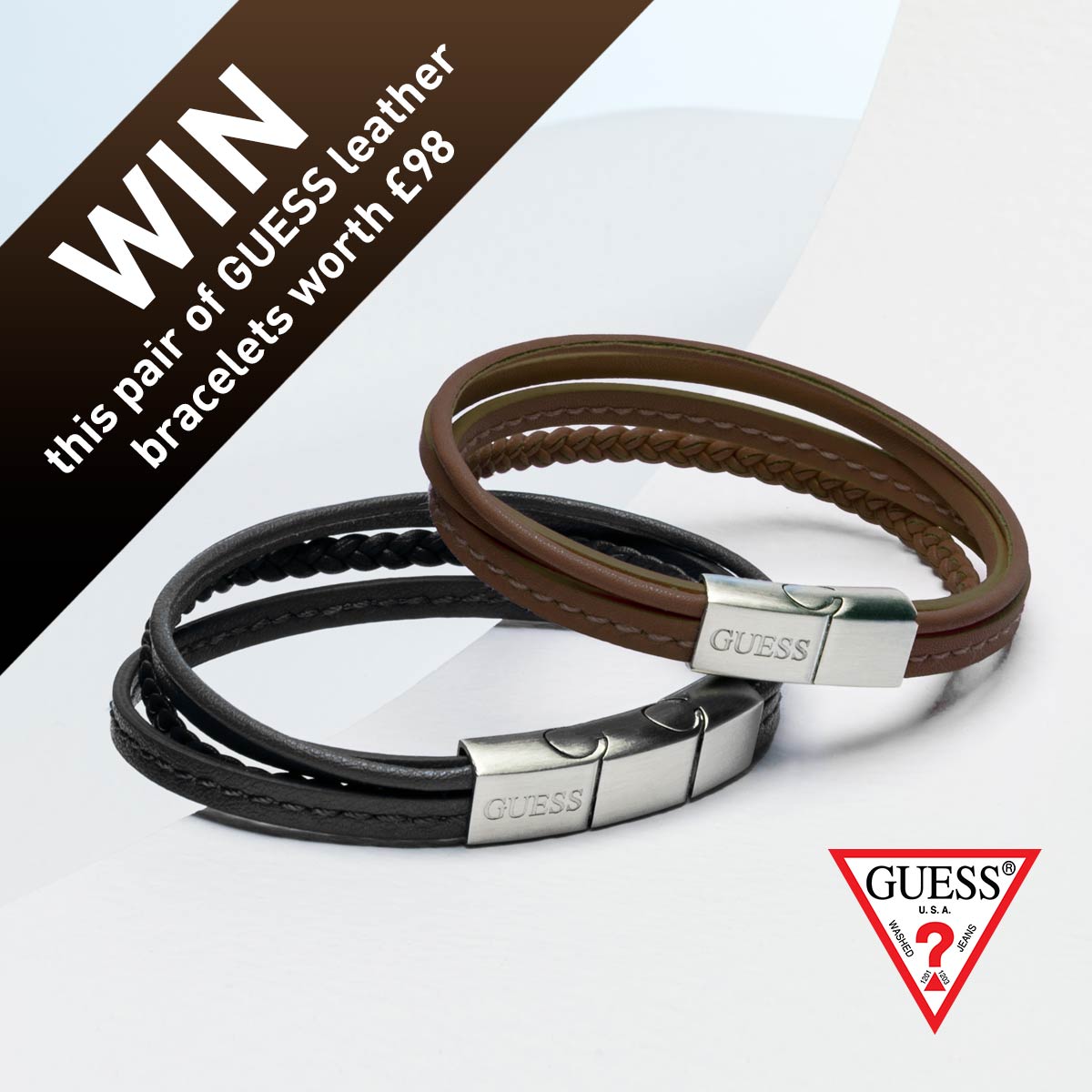 WatchShop's tweet image. #COMPETITION TIME 🤩  #Win this pair of @GUESS Jewellery leather bracelets. The perfect Father's Day gift! #guessjewellery

To enter: 
Follow @WatchShop 
Like and Comment #LoveGUESSJewellery 

Ends 8/6 @ 2pm! T's&amp;amp;C's apply: ow.ly/blUc50J6jrm