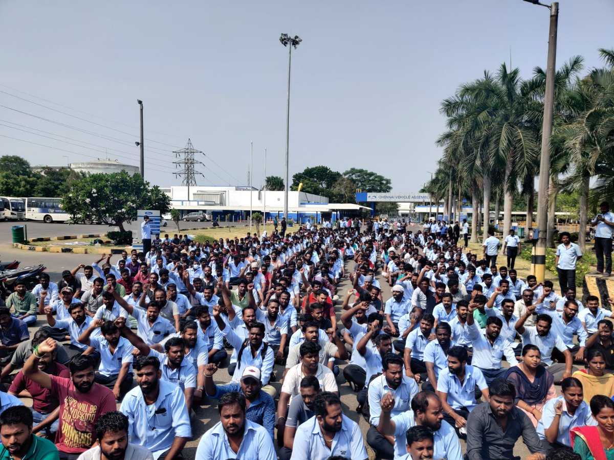 Silamba10241630's tweet photo. #justicefor_FORDINDIA_Workers 
#savechennaifordemployees https://t.co/0Vbyc15JOO