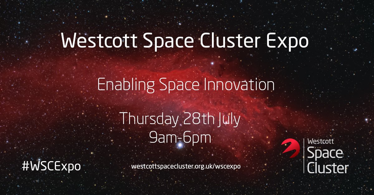 Westcott Space Cluster (@westcottspace) on Twitter photo Join us on July 28th for a day of celebration and networking with our fantastic Westcott Space Cluster companies and many incredible speakers across space-related sectors. 🚀🛰️🌌
Register online today for the #WSCExpo taking place at <a href="/WestcottVP/">WestcottVenturePark</a>! ➡ow.ly/7Fej50JqaMV Join us on July 28th for a day of celebration and networking with our fantastic Westcott Space Cluster companies and many incredible speakers across space-related sectors. 🚀🛰️🌌
Register online today for the #WSCExpo taking place at <a href="/WestcottVP/">WestcottVenturePark</a>! ➡ow.ly/7Fej50JqaMV