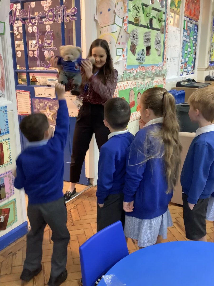 MPPS_Wirral's tweet photo. Happy Monday from 1J and Daley Bear!
1J are so excited to have Daley Bear after super attendance the week before half term.
We started off with Meet and Greet from our furry friend and we canโt wait to see what else he gets up to!
#attendance #daleybear #beineveryday https://t.co/7D1nEYXMDb