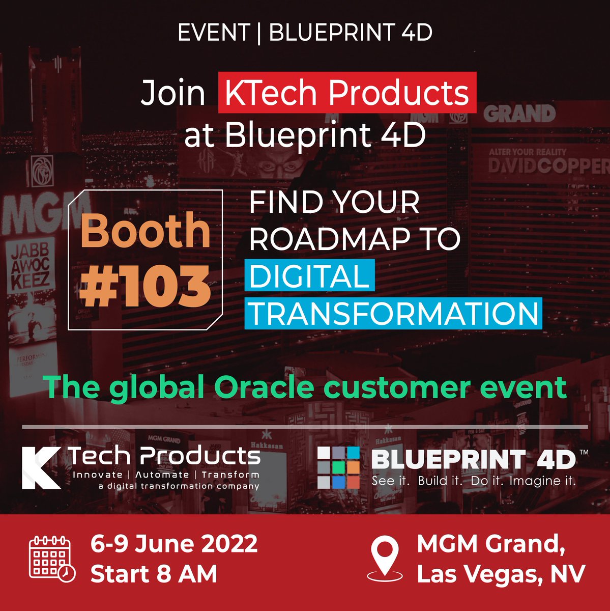 KtechProducts's tweet image. 𝑶𝒏𝒍𝒚 𝒂 𝒇𝒆𝒘 𝒉𝒐𝒖𝒓𝒔 𝒕𝒐 𝒈𝒐! Join us at BLUEPRINT 4D, Quest Oracle Community's conference. Visit us in person or virtually at booth #103, with our parent company, Kastech Software Solutions Group.
questoraclecommunity.org/events/confere…
#QuestOracleCommunity #BusinessTransformation