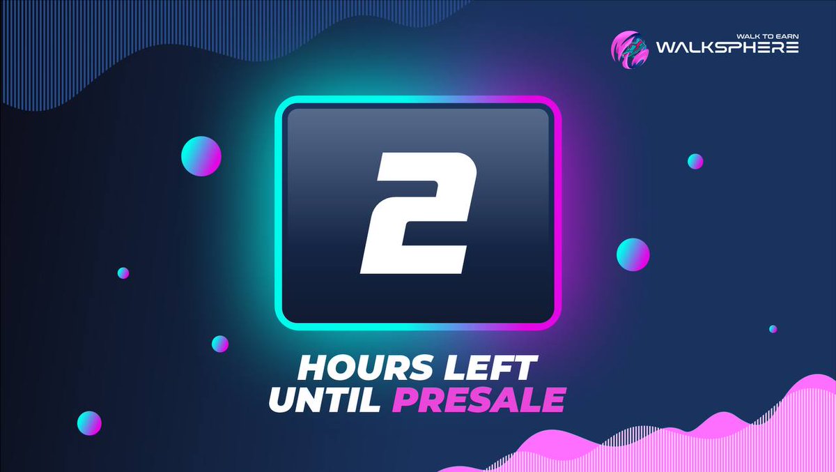 WalkSphere's tweet image. Less than 2H left!!! 🔥🔥🔥

Pinksale $WALKX page: pinksale.finance/launchpad/0x71…
