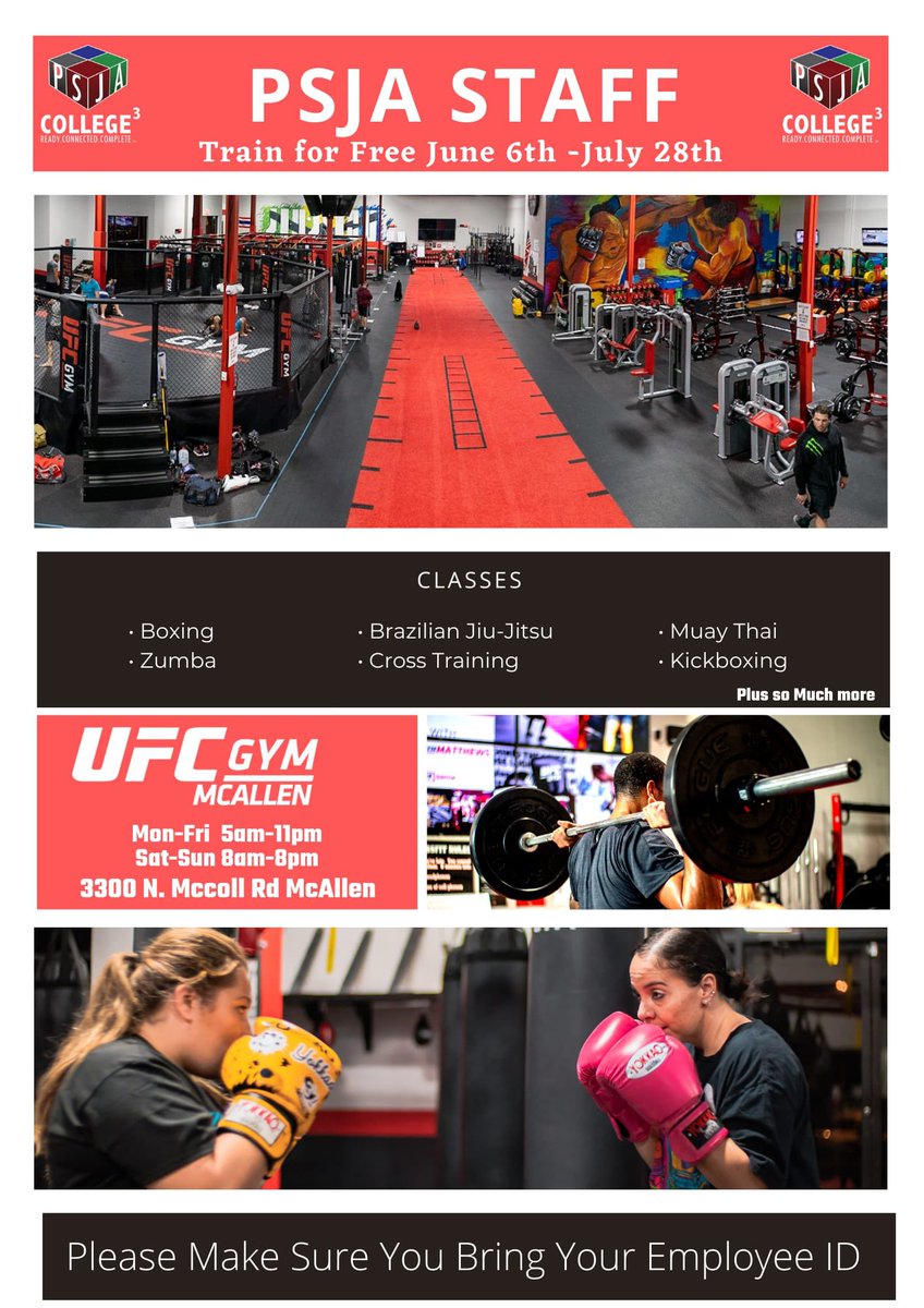 VGARZALPC's tweet photo. 📣PSJA Summer Fitness Kickoff!
Starting June 6th all @PSJAISD staff can take on a variety of fitness opportunities to help improve and maintain a healthier lifestyle!👍🏼💪🏻#PSJAWellness #PSJAFit4Life #PSJACares https://t.co/549ooQ70i3