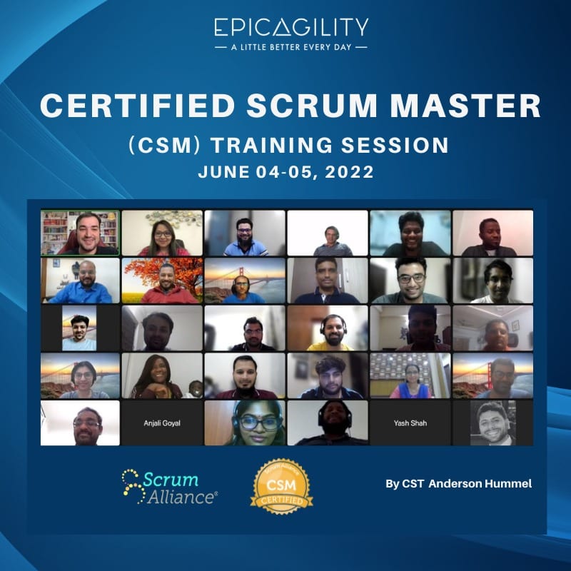 epicagilityin's tweet photo. Another weekend session with Anderson Hummel focused on how to help participants grasp Scrum concepts, principles, &amp; practises in order to become a CSM &amp; create a more successful &amp; productive workplace. #training #certifiedscrummaster #scrumalliance #epicagilityindia https://t.co/7McdtN3den