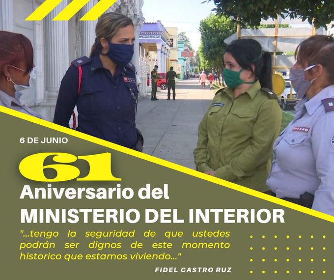 #Cuba  #LaHabana  #MININTCuba Muchas felicidades en el Aniversario 61 de la constitución a nuestro aguerrido Ministerio del Interior, fieles guardianes de la seguridad y tranquilidad ciudadana