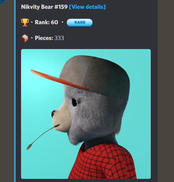 Nikvityl's tweet photo. #Giveaway 😍
1 rare Bear 0.7 SOL fp
💟 &amp;RT
✅ Follow me @Nikvityl 

⌛24 hours
https://t.co/mJZZIElmoZ
#NFTCommunity #NFTs #NFT #solana #sol #NFTMint #nftart #NFTdrops #NFTartists #NFTGiveaway #NFTCommunity #SolanaNFT https://t.co/65zQDub8vc