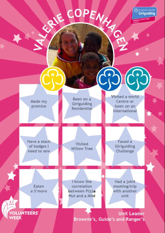 ggmiddxnw's tweet photo. #VolunteersWeek Bingo: "Such an incredible experience leading an international trip abroad. Seeing the world through Guiding and volunteering in the countries I’ve visited is an experience I will treasure for years to come." Val
@Chief_Guide @Guiding_LaSER @girlguiding https://t.co/EId3QSdZ6S