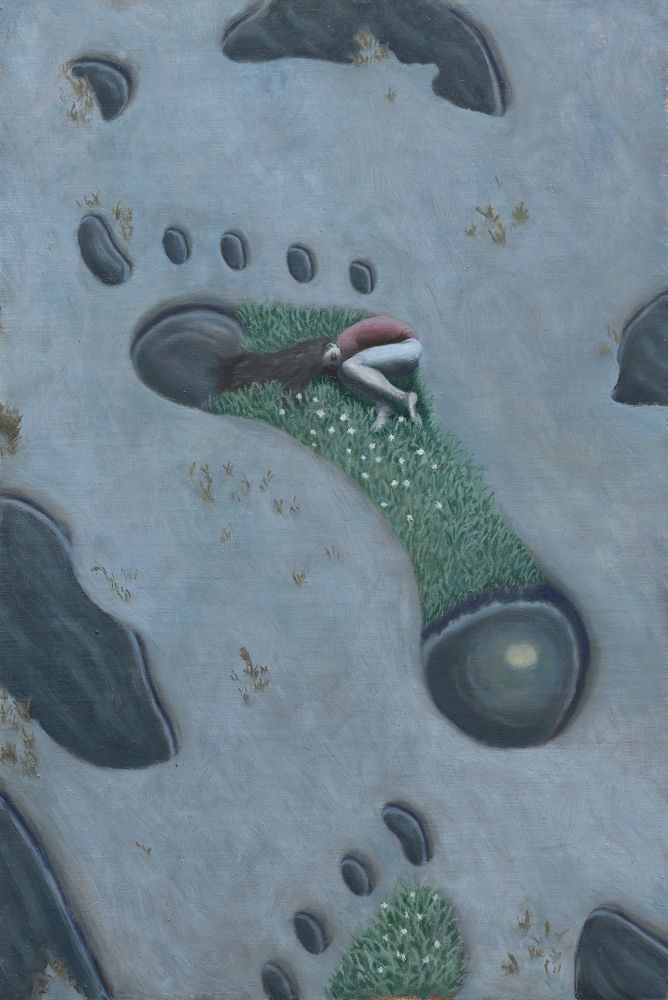 "Runaway"
Oil on board