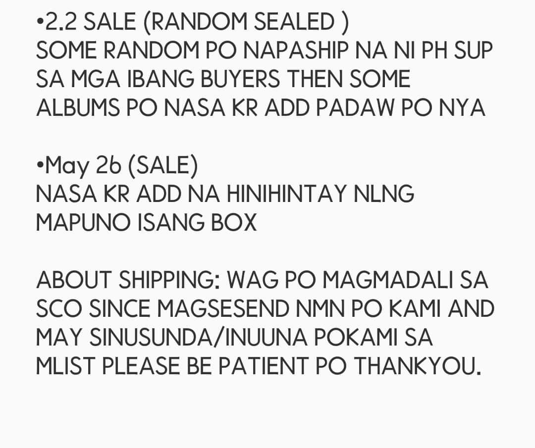YouralityShoP's tweet photo. MASS UPDATE❗❗❗

Ps. If wala po yung order nyo dito sa update It means that owner already received it and is currently packing your orders so please wait po na masendan kayo ng SCO Link through DM, thank you.

-Admin🦄 https://t.co/gFfWhmyihx