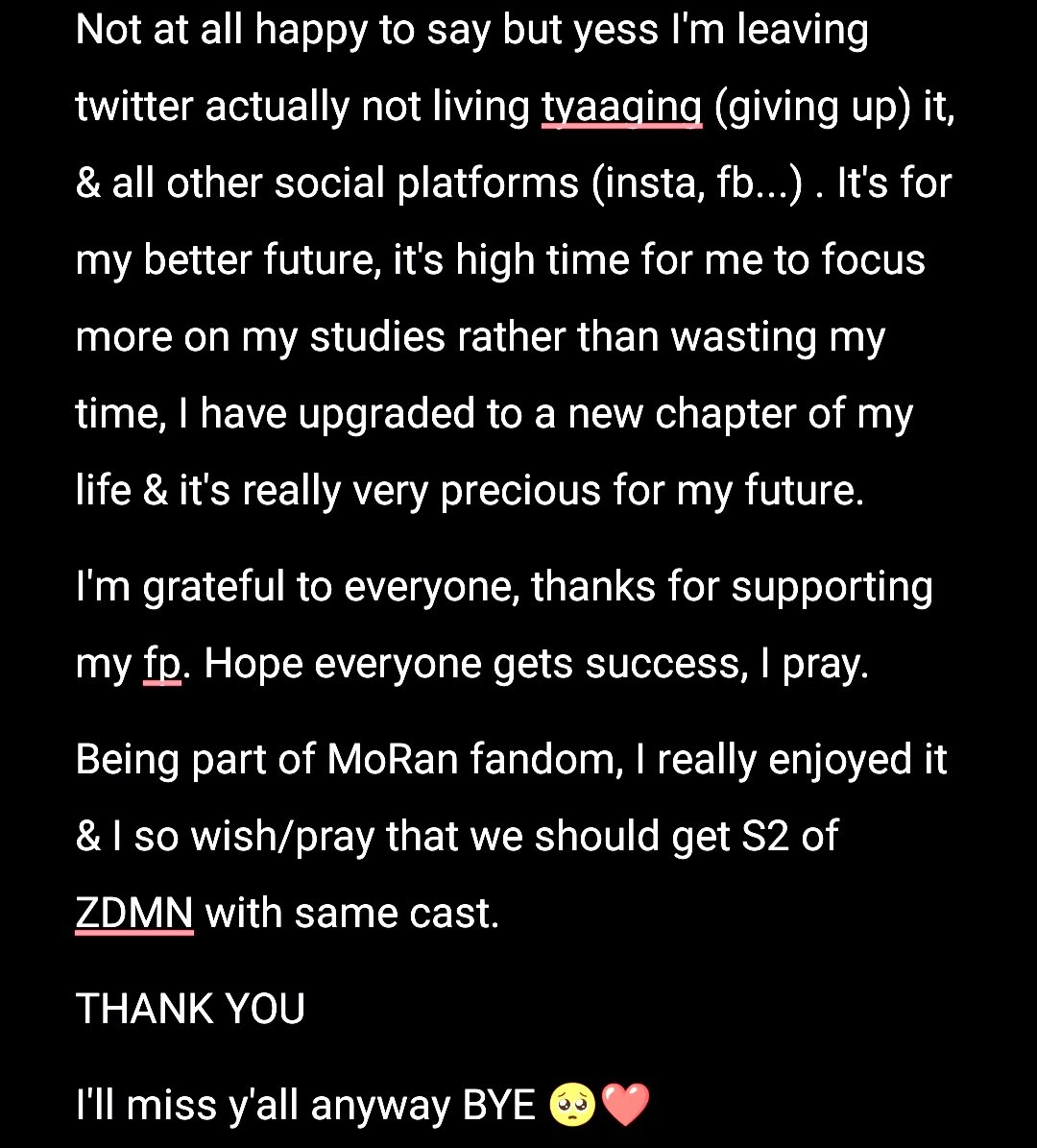 #MoRan #ZiddiDilMaaneNa 
Hello everyone...  
Read this 👇👇