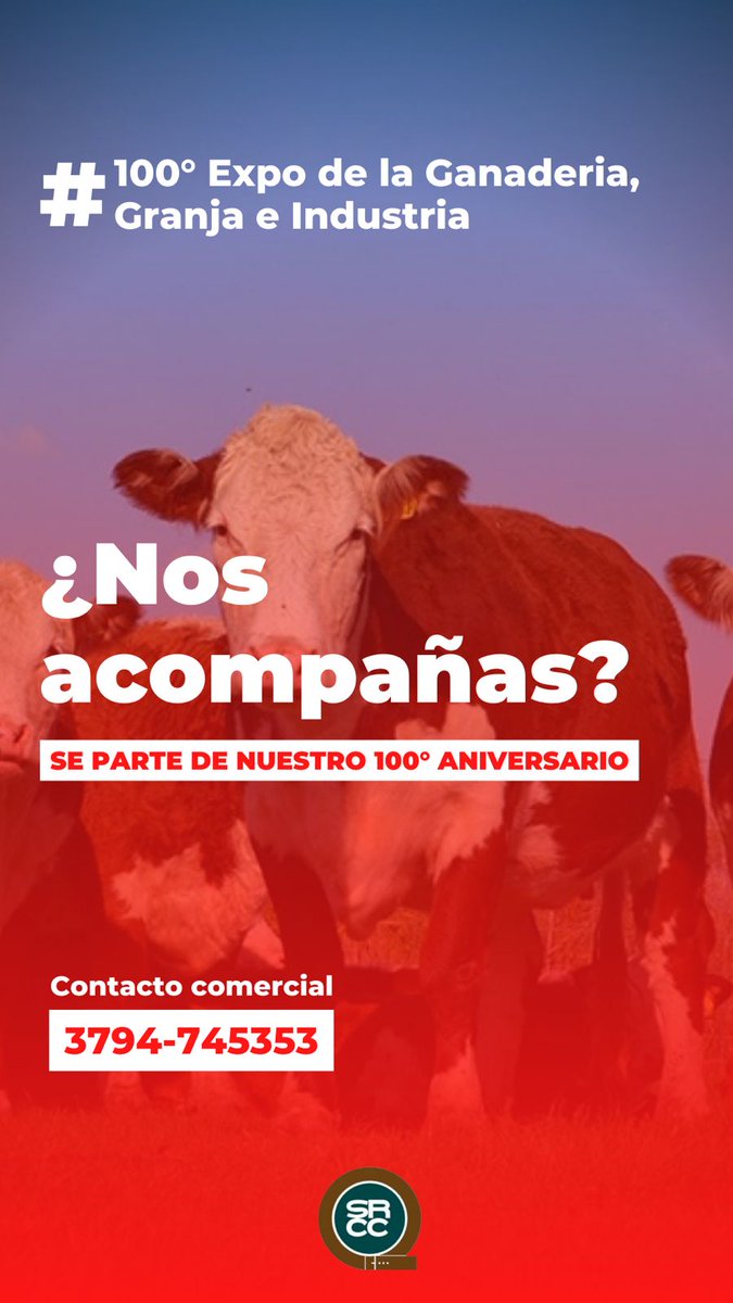 Nos acompaña en la 100 Exposición Feria Ganadera del sur Correntino desde el 31/8 al 4/9 en Curuzu Cuatia Corrientes!