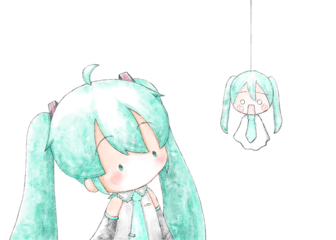 ミクさんがてるてる坊主を作ったみたいですよ

#初音ミク 