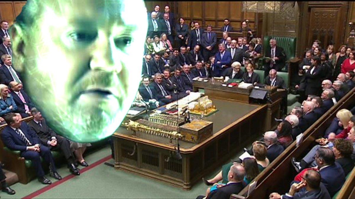 Ray Winstone's gigantic floating disembodied head from the Bet365 adverts has arrived at the House of Commons