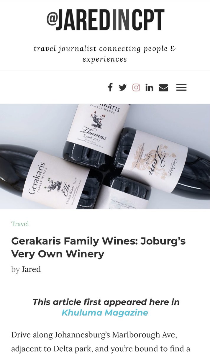 ‘Tucked away in Craighall Park’ <a href="/jaredincpt/">Jared inCPT</a> tasting our wines…