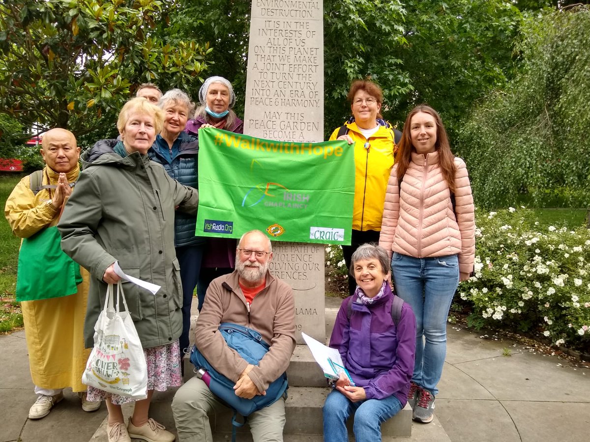 irishchaplaincy's tweet photo. Beginning our 2022 #WalkWithHope at the Tibetan Peace Garden. Please donate if you can at https://t.co/raiPOZ21Gp https://t.co/VfbpIOnCGB