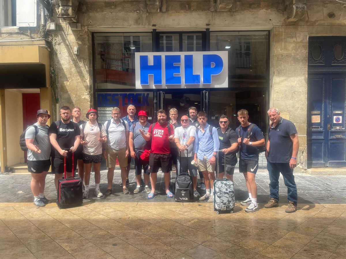 TOUR UPDATE: 44 tourists currently stuck in Bordeaux. Flights home last night cancelled by <a href="/easyJet/">easyJet</a> - no alternative flights offered, no trains available and no buses or cars for hire. 

Hoping <a href="/FerrisHolidays/">Ferris Holidays Ltd</a> can save the day and come collect the boys! But until then a few 🍷 🇫🇷