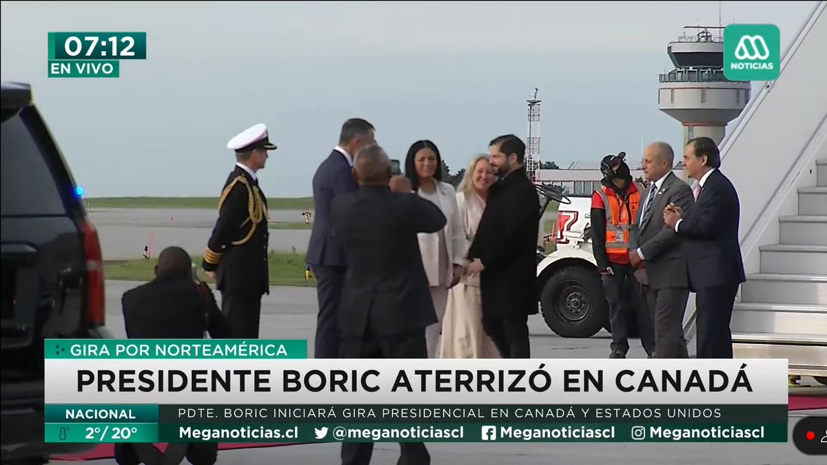 rodrigoelpelao's tweet photo. Presidente @gabrielboric aterrizó en el aeropuerto MacDonald Cartier de Ottawa para iniciar su agenda por el día en Canadá. Se reunirá con el primer ministro @JustinTrudeau, con quien abordará agenda de género, medioambiente y retiro de armas, entre otros temas @meganoticiascl https://t.co/1p0Y0dDsJ0