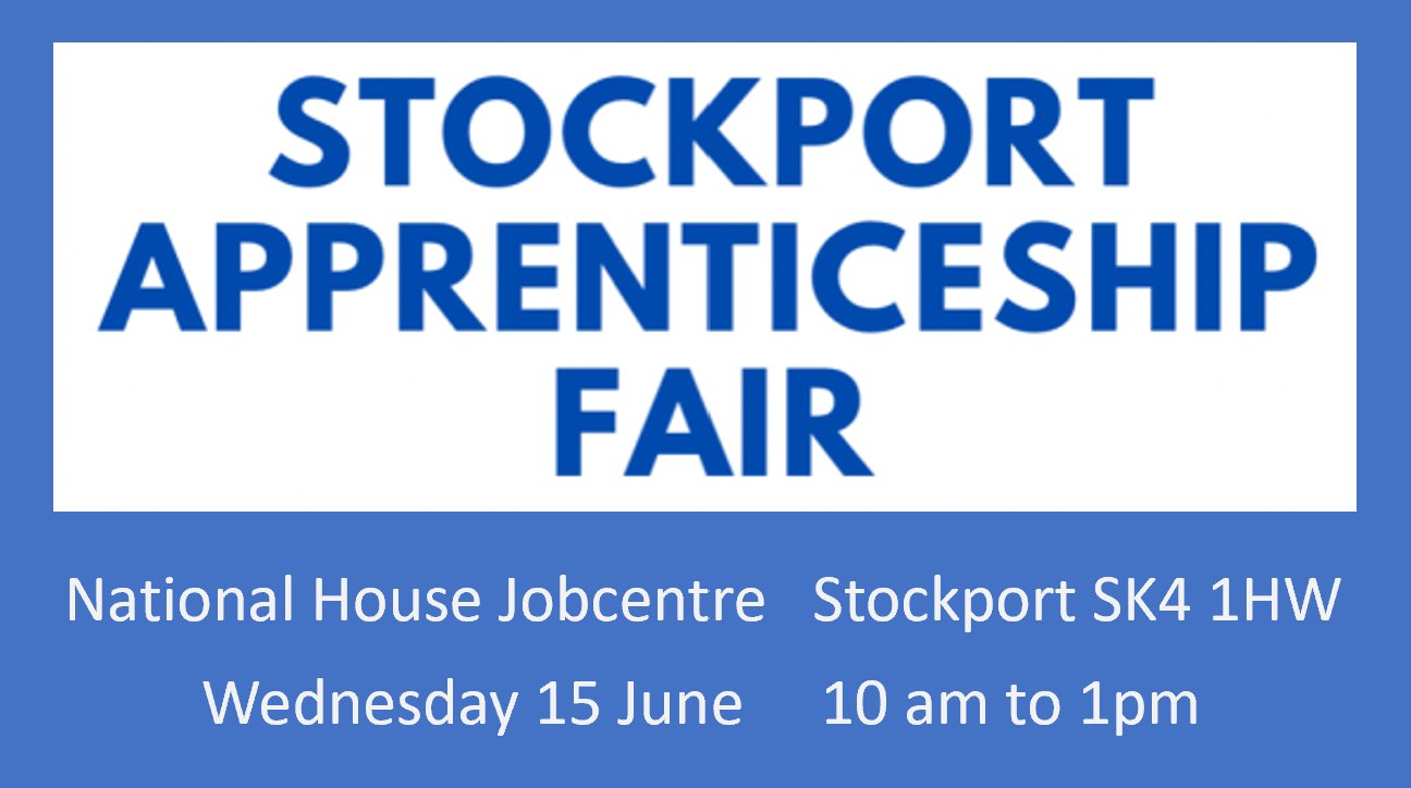 JCP in Manchester on Twitter "Looking for an Apprenticeship? Stockport Apprenticeship Fair 🔽